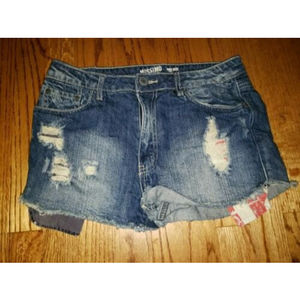 Womens Mossimo Size 7 High Rise Short Bottoms Denim jeans patriotic usa